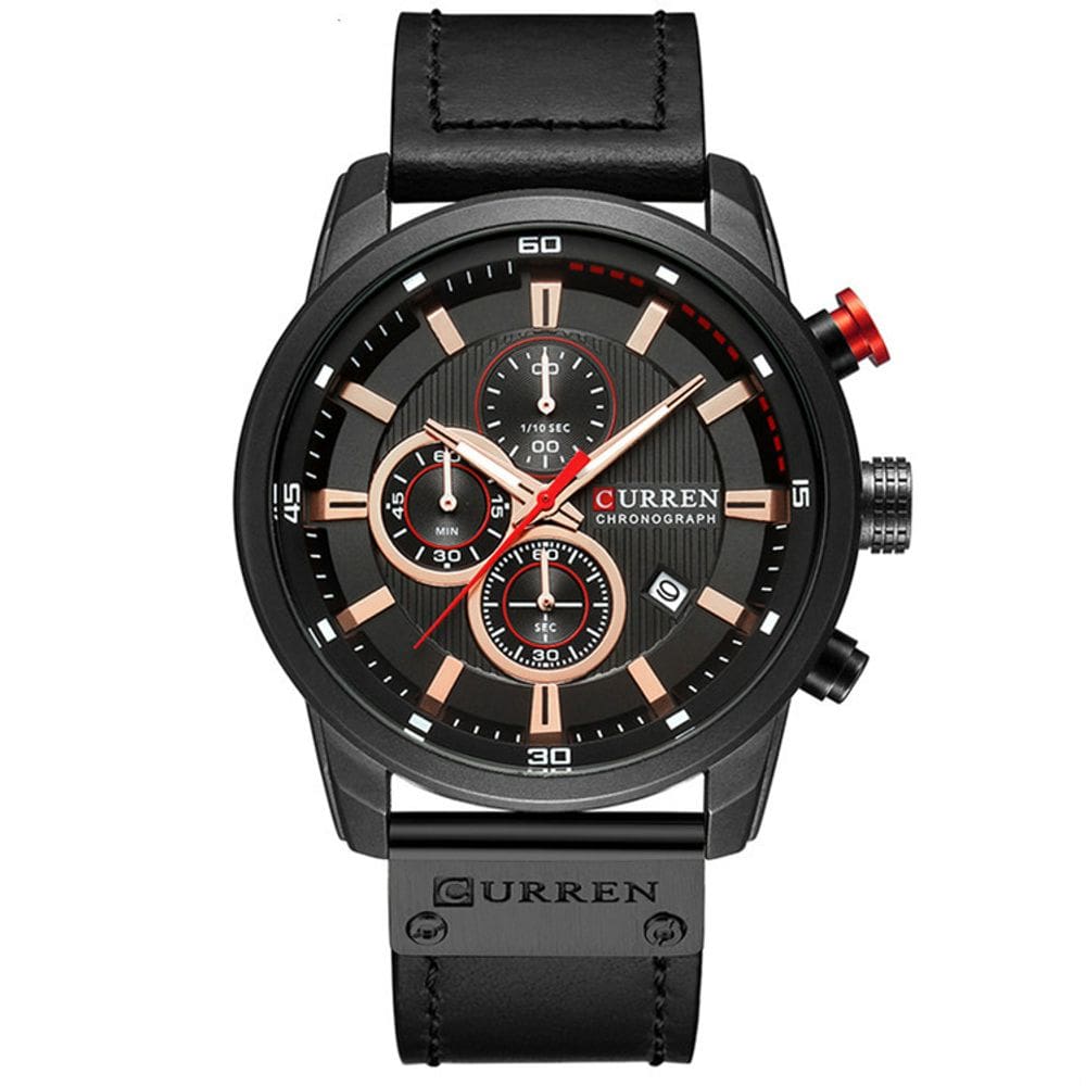 Relógio Curren Technos 8291 para homens azul e prata