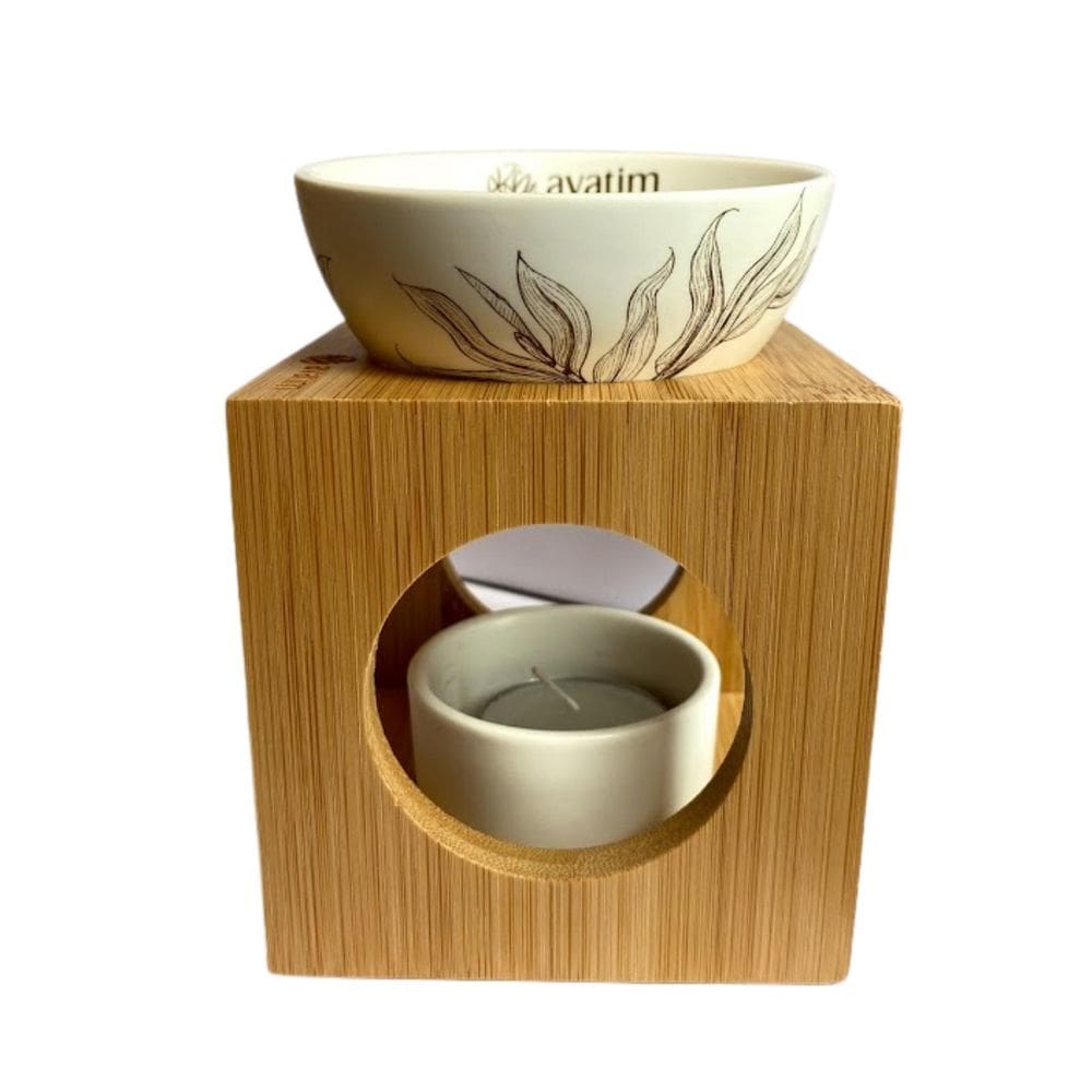 Difusor Aquecido à Vela Avatim com Suporte de Bamboo