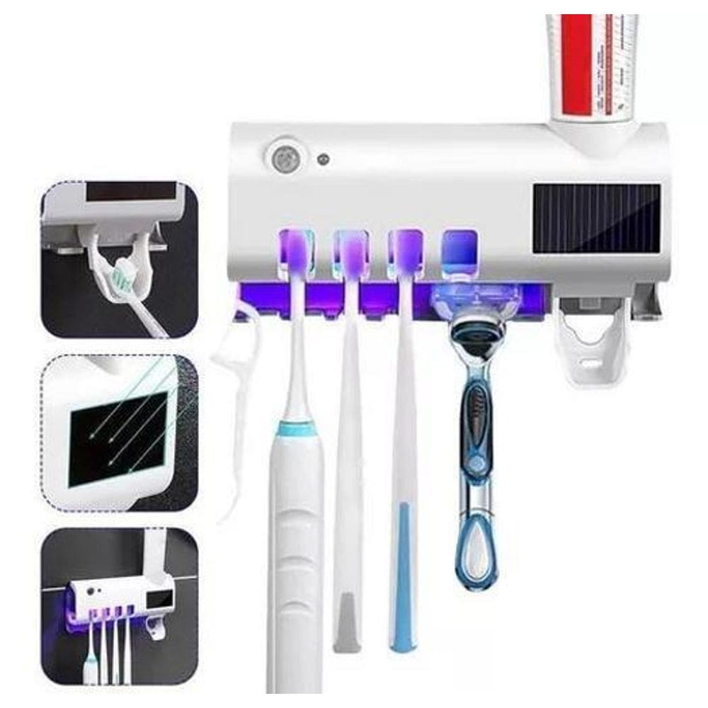 Porta Escova Dentes Esterilizador Ultravioleta Dispenser