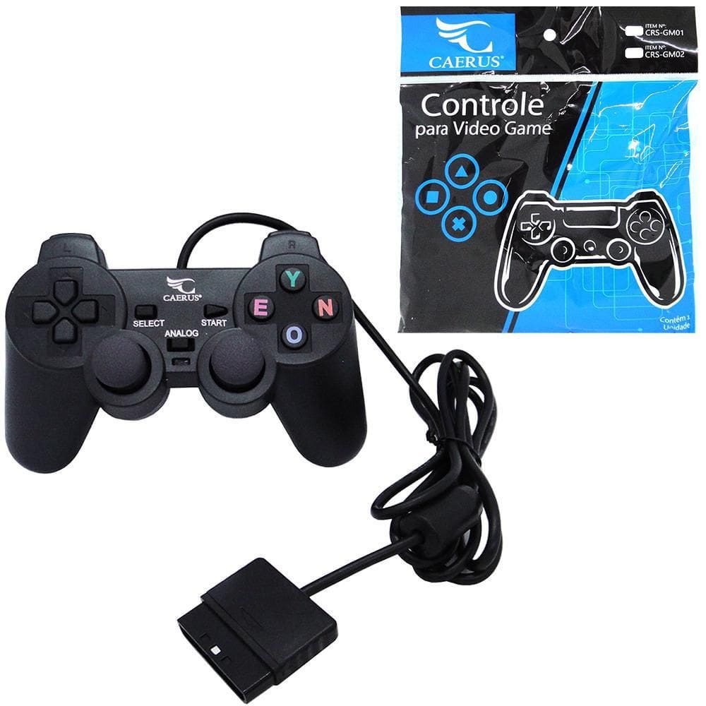 Controle Para Vídeo Game Caerus Compatível Para Ps1 E Ps2