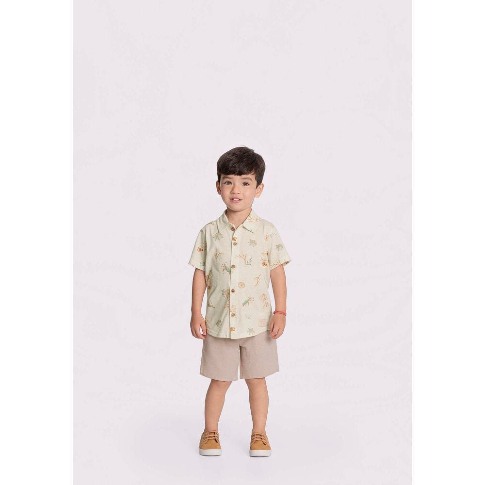 Conjunto Camisa e Bermuda Infantil Menino Alakazoo Ref 44952