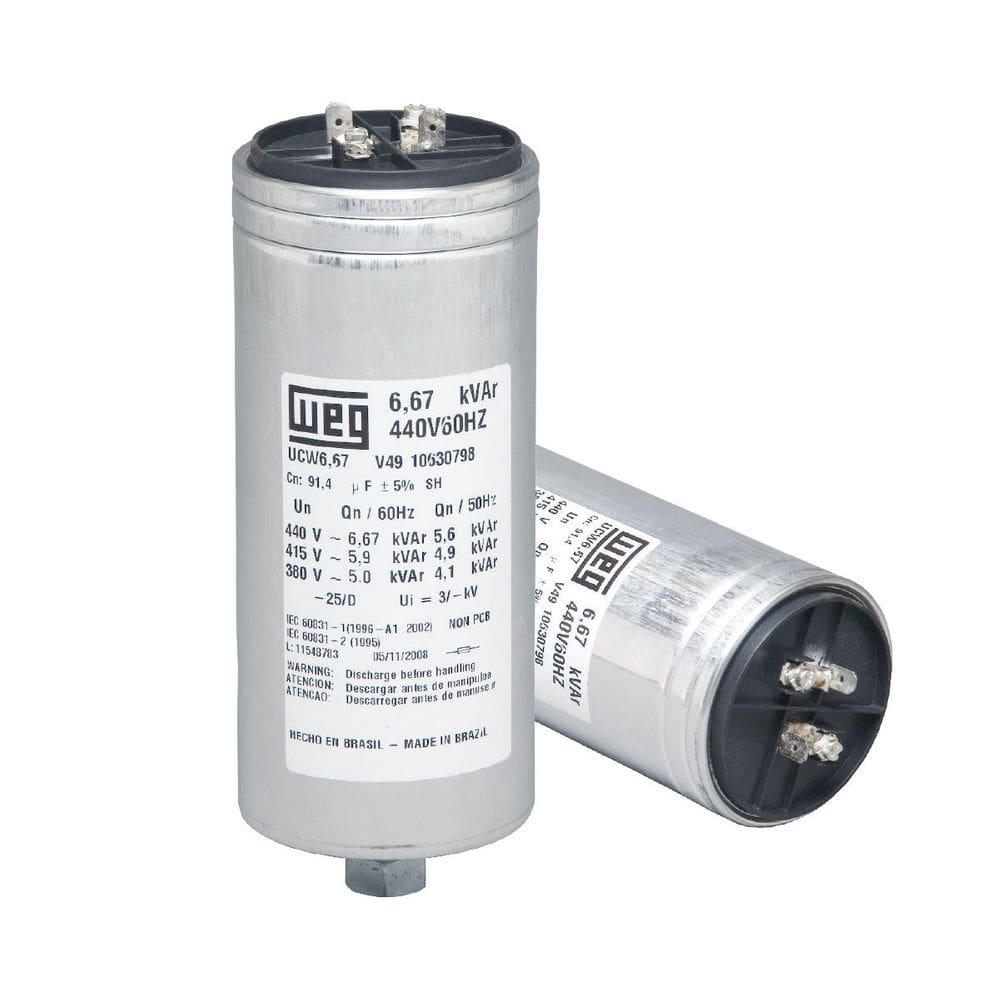 Capacitor 5.0 kVAr - 380V60Hz - Parafuso - 91.8µF - 10045951