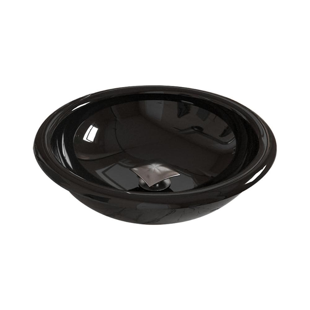 Kit Cuba Apoio ou Sobrepor Lume com Válvula Click Quadrada Preto Brilho