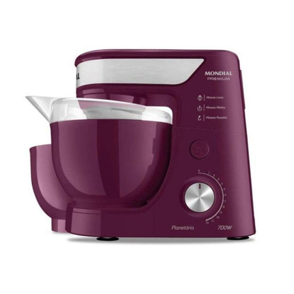 Batedeira Com Pedestal Mondial 700W Bp-01P Marsala 60 Hz