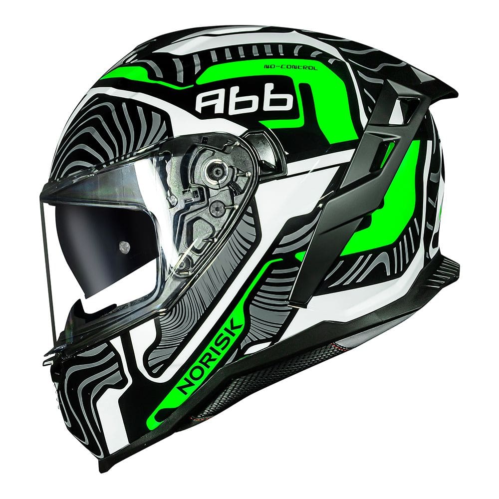 Capacete Norisk Strada II Fusion Preto Preto e Verde