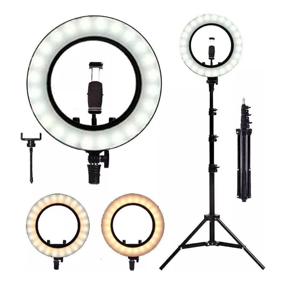 Right Light Ring Led 26 Cm +tripé 2 Metros Youtuber Tic Toc