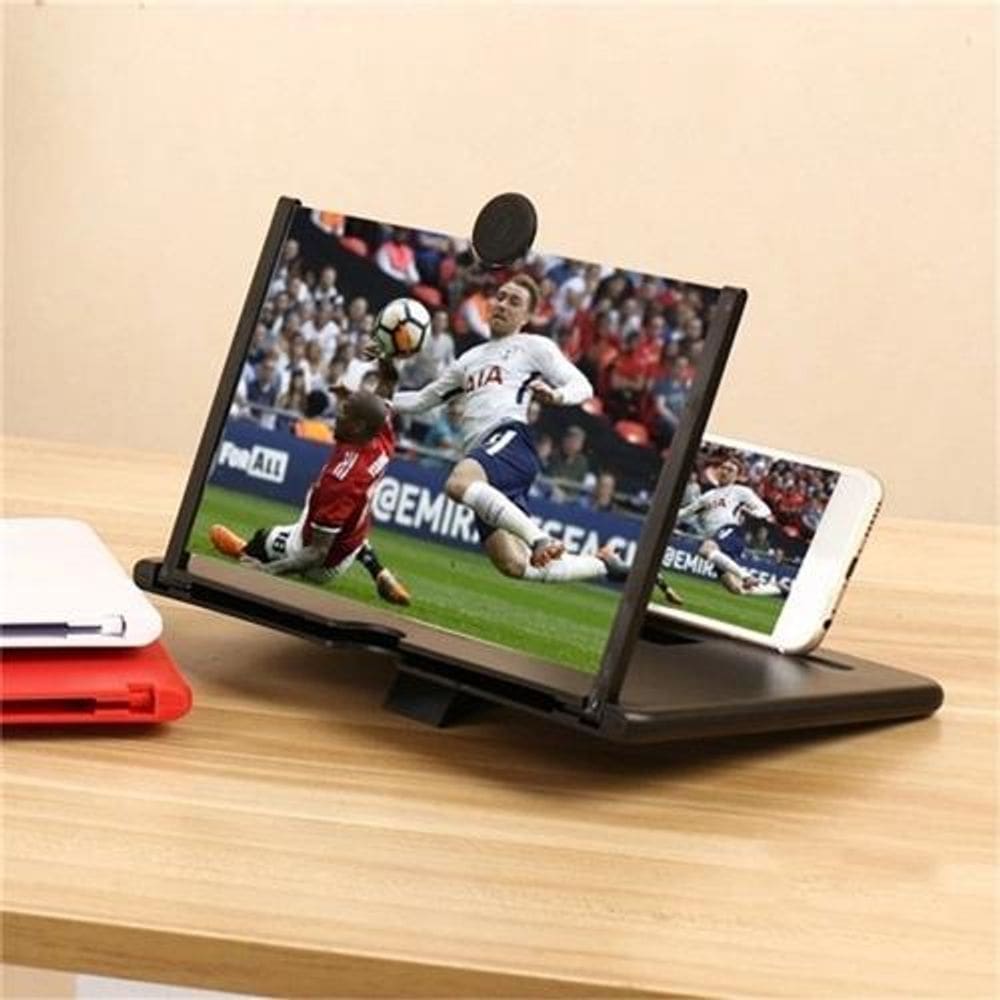 Lente De Aumento Tela 3D Suporte Ampliadora Zoom Celular