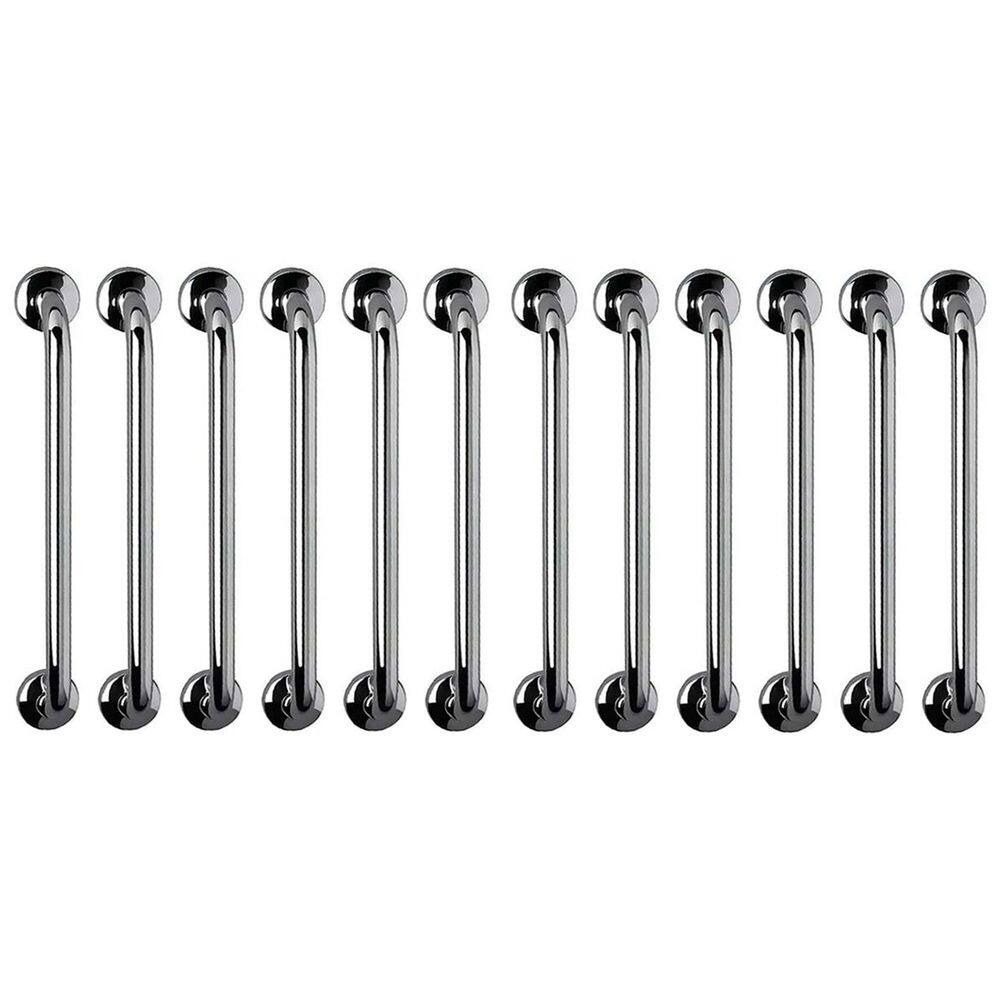 Barra de Apoio 60cm Aço Inox Kit 12 Uni Acessibilidade Criança Idoso Gestante Banheiro Box Suporte Resistente Evita Acidente Segurança