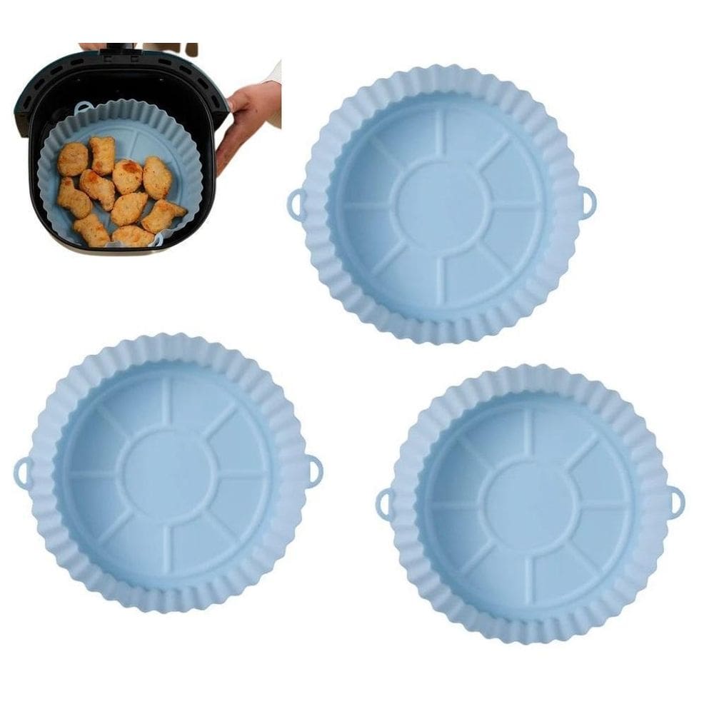 Kit 3 Forro Forma Silicone Para Fritadeira Airfryer Bandeja