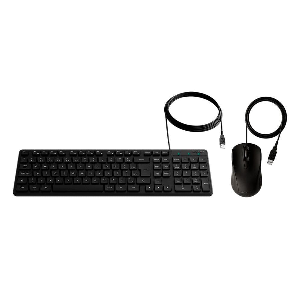 Teclado e Mouse Intelbras CCI20 - com Fio Preto