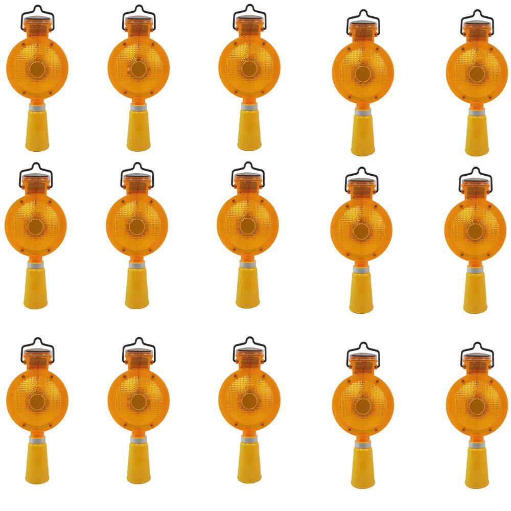 Sinalizador Viario Solar Kit 15 Uni Cone Sinalizaçao Iluminaçao Estrada Rodovia Luz Pista