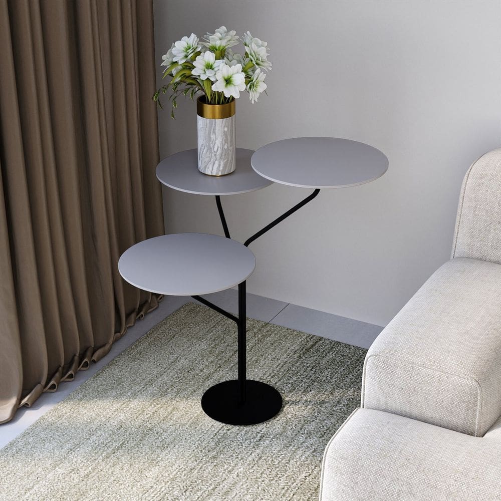 Mesa de Canto Trieste 65cm X 57cm X 57 Cm Fendy / Preto