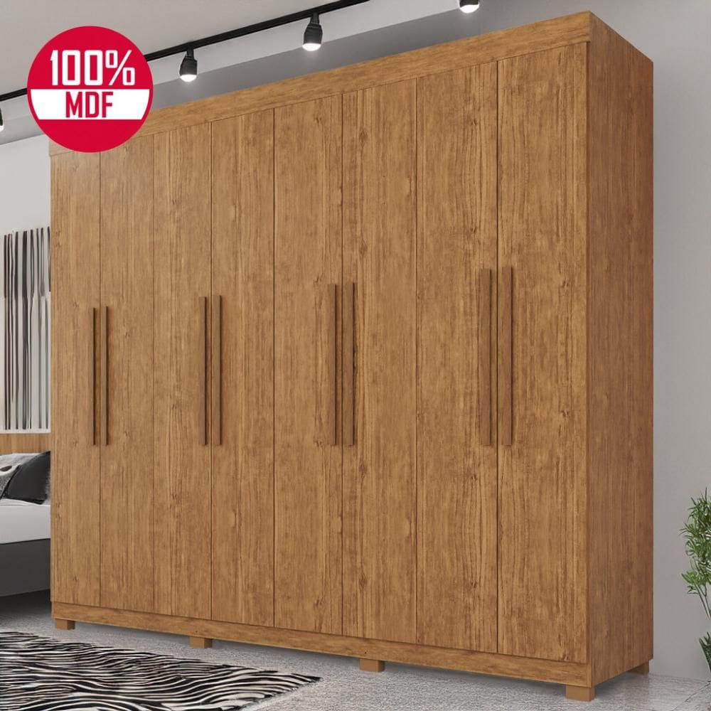 Guarda-Roupa de Casal 100% MDF 8 Portas 4 Gavetas Itália - Tudo de Móveis