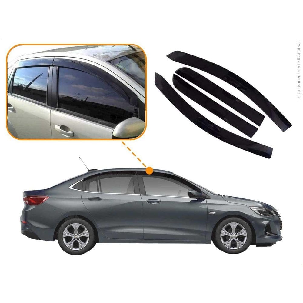 Calha De Chuva Esportiva Onix Sedan 2020 A 2025 4 Portas