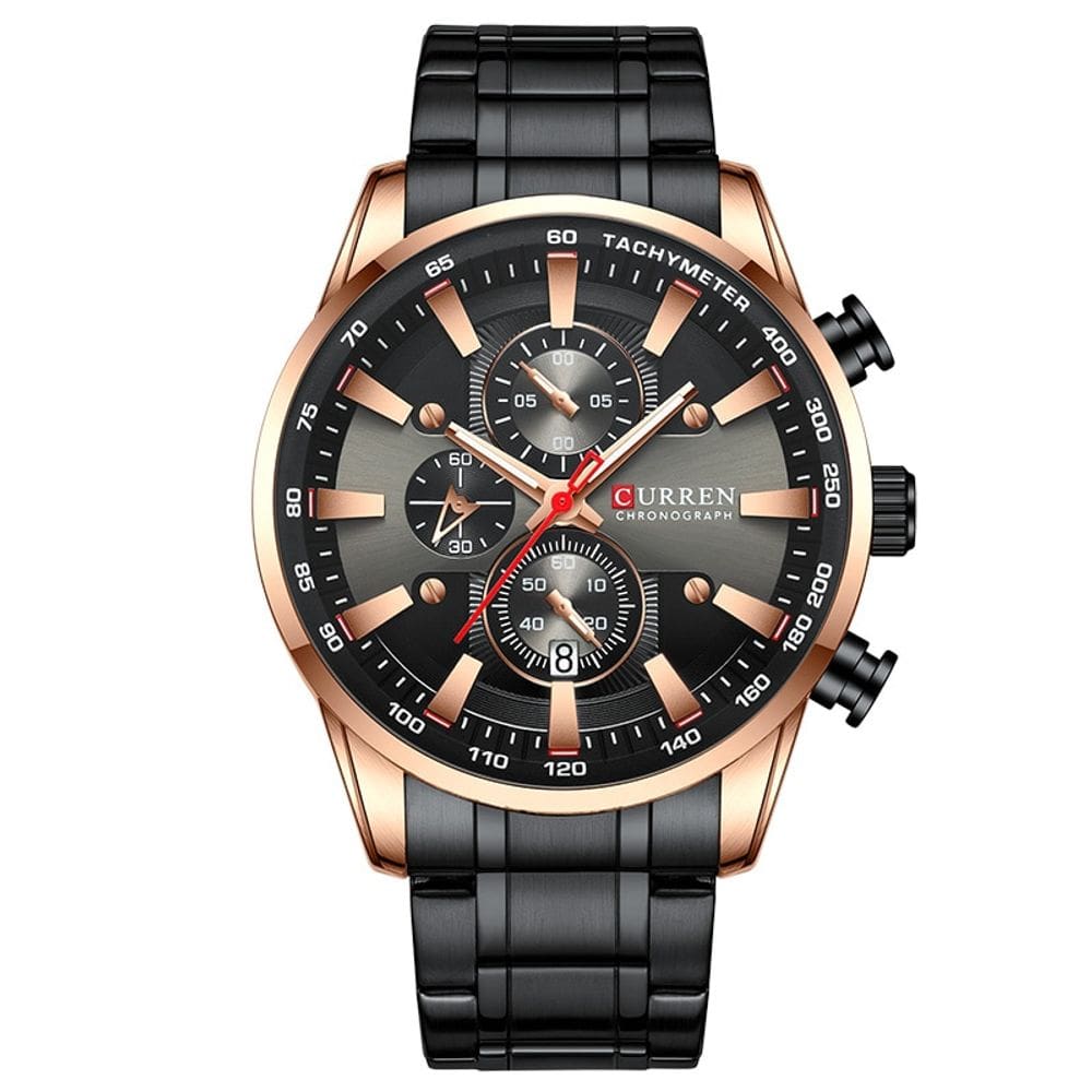 Relógio Curren Technos 8351 cronógrafo de quartzo à prova d`água