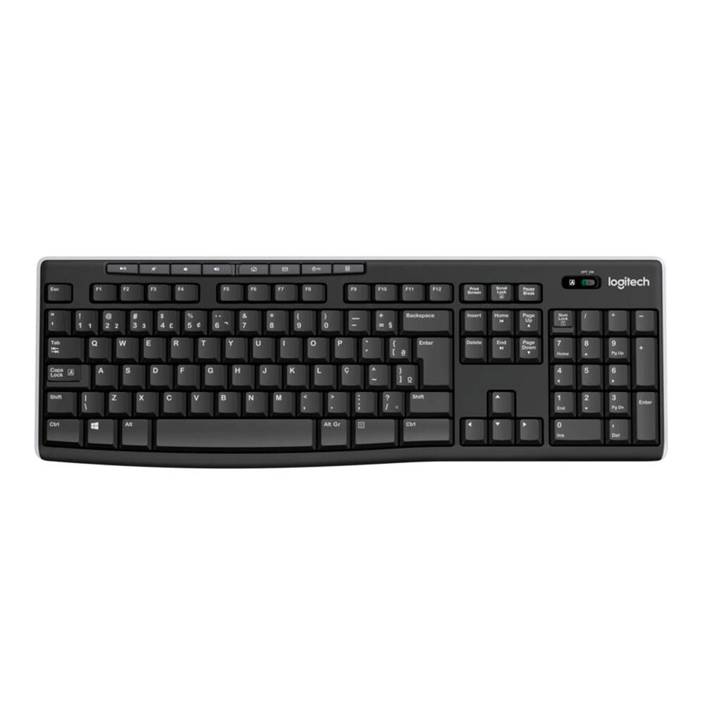 Teclado Sem Fio Logitech K270, Multimídia, Unifying, ABNT2