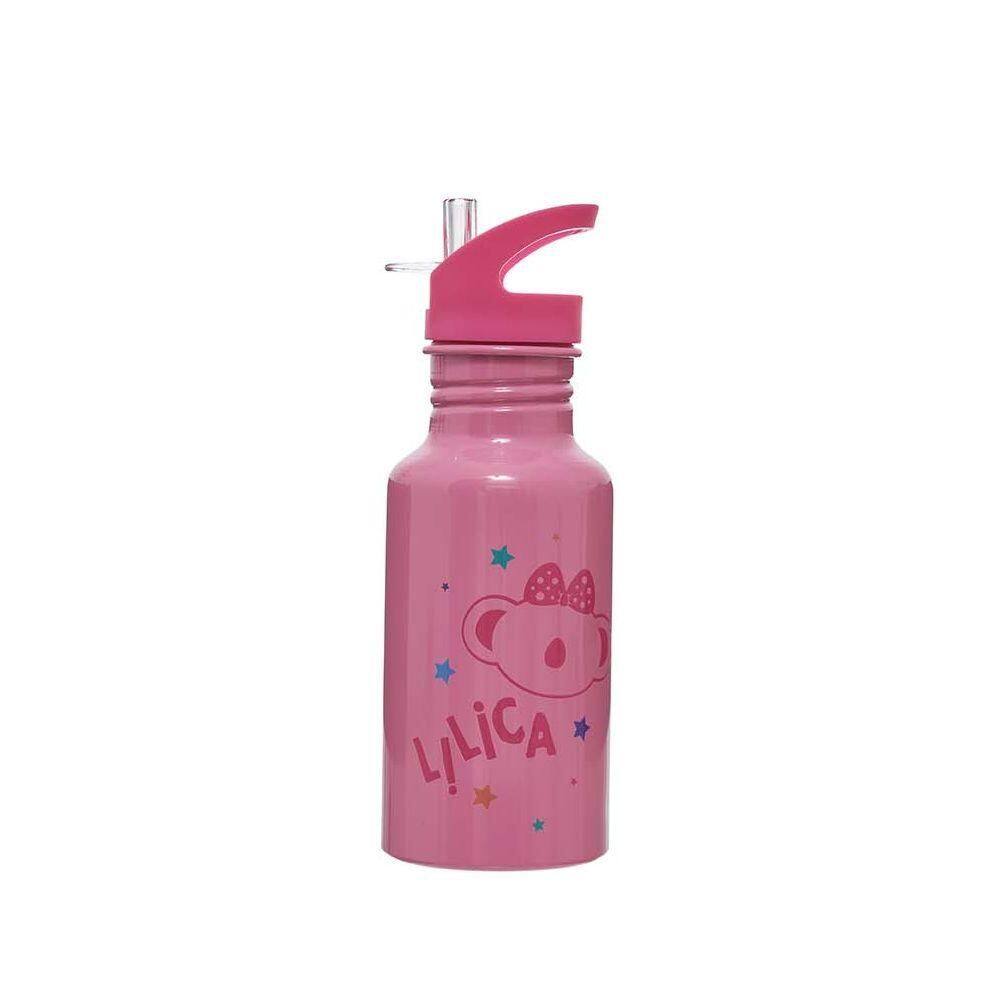Garrafa de Alumínio Pacific Lilica Ripilica Super Star Rosa
