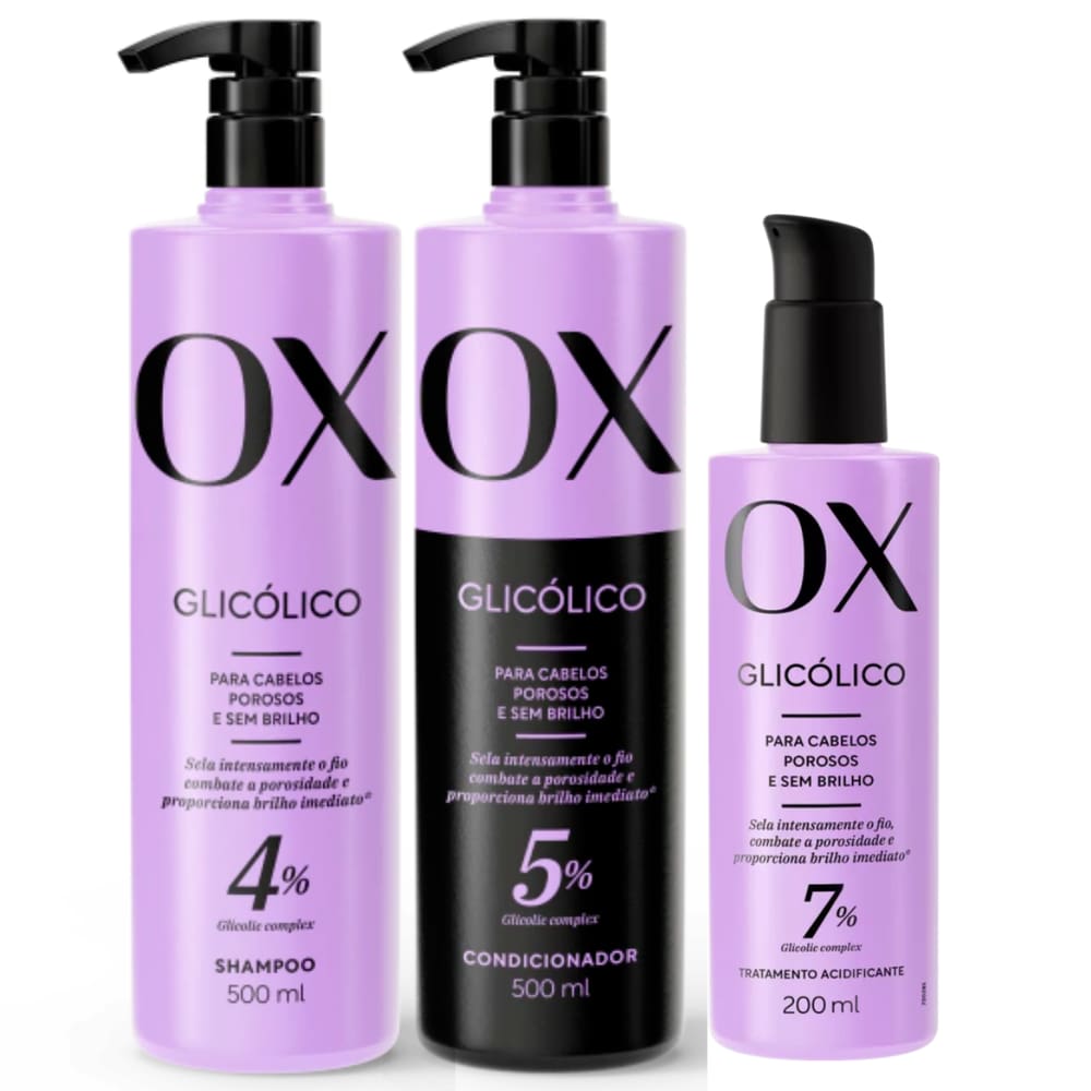 Shampoo e Condicionador Ox Glicólico + Tratamento Acidificante