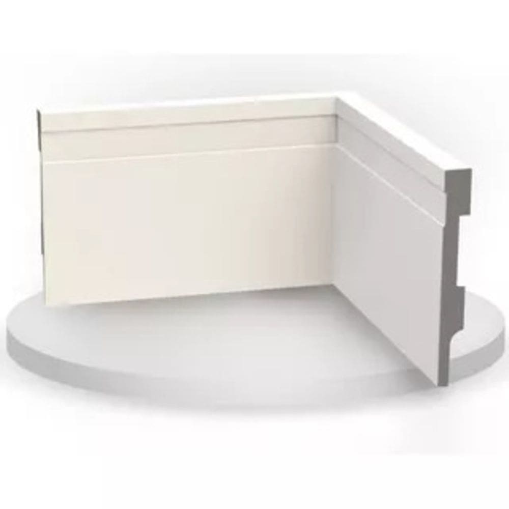 30 Moldura Rodapé Poliestireno Moderno Mdf Resistente Umidade 10cm