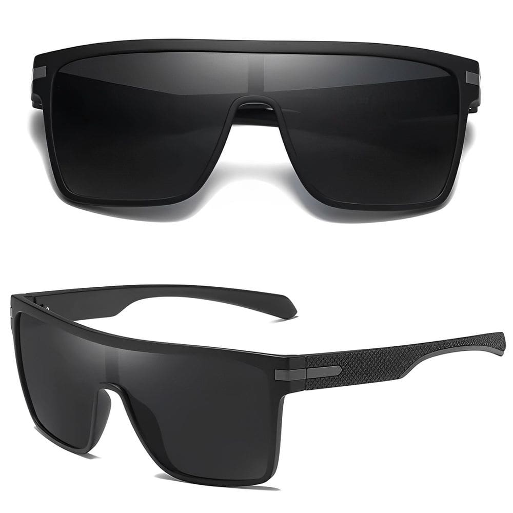 Oculos De Sol Grande Polarizado Moderno Shield Square Com Proteção 400UV