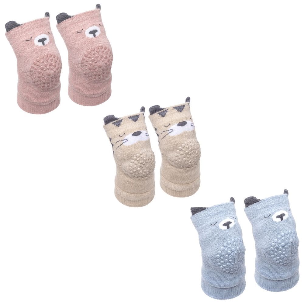 Joelheira Bebê Antiderrapante Engatinhar Proteção Joelho +6 Meses Estampado Buba