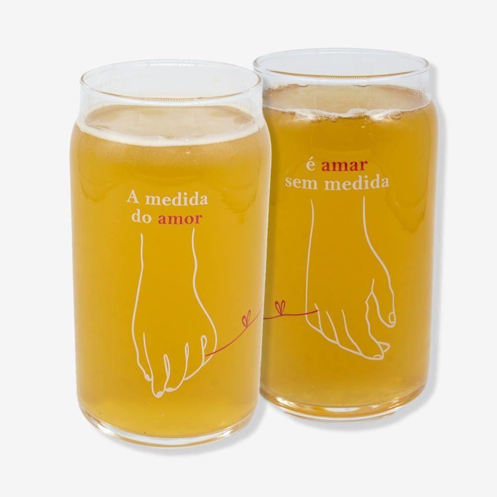 Kit Com Dois Copos Beer A Medida Do Amor Zonacriativa