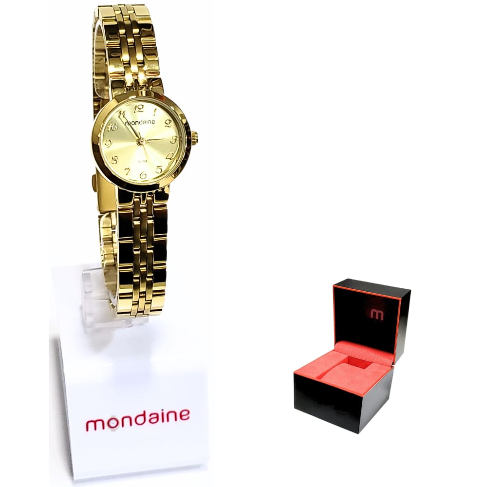 Relógio Mondaine Feminino Analógico Dourado Mini 32391LPMVDE