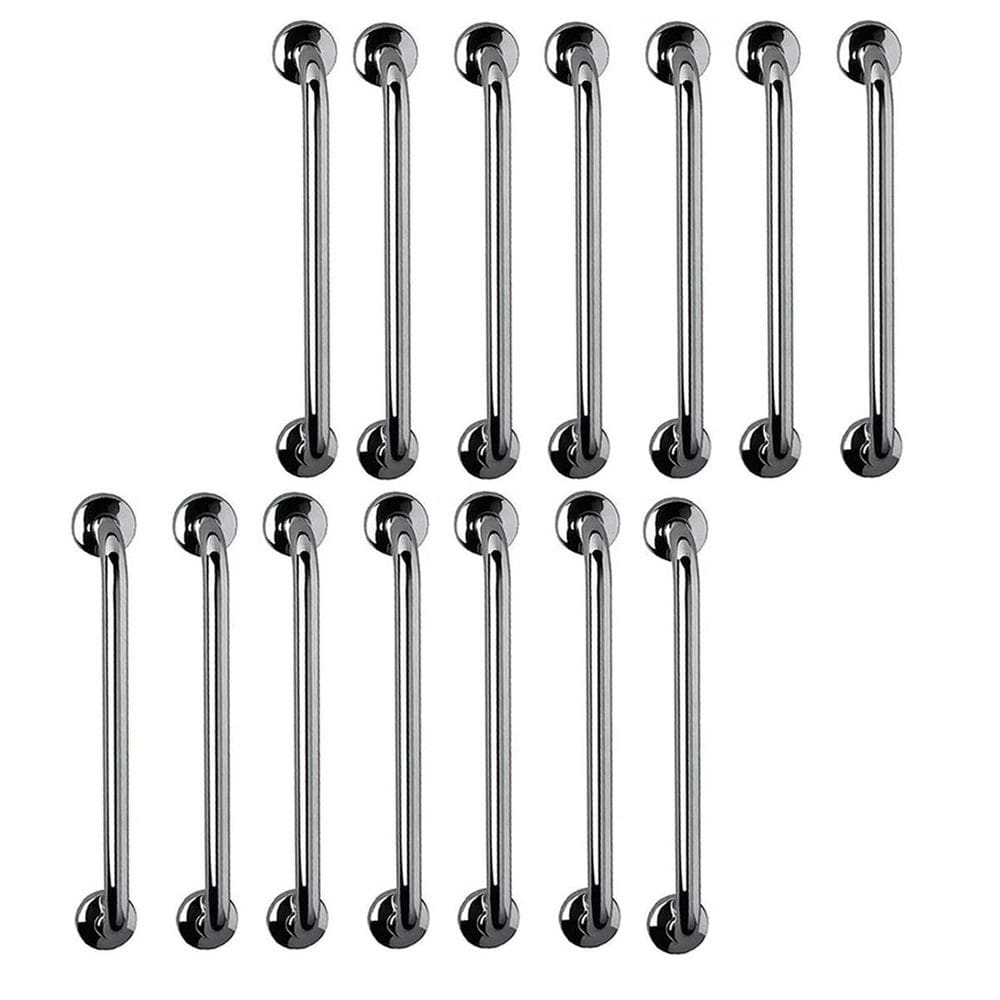 Barra de Apoio 60cm Inox Kit 14 Unidades Gestante Idoso Deficiente Banheiro Box Corrimao Segurança Acessibilidade Suporte