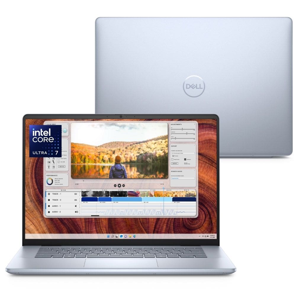 Notebook Dell Inspiron Plus I16-U7155H-M25 16" QHD+ Intel® Core™ Ultra 7 155H 32GB 1TB SSD RTX4050 Win 11 Prata Gelo