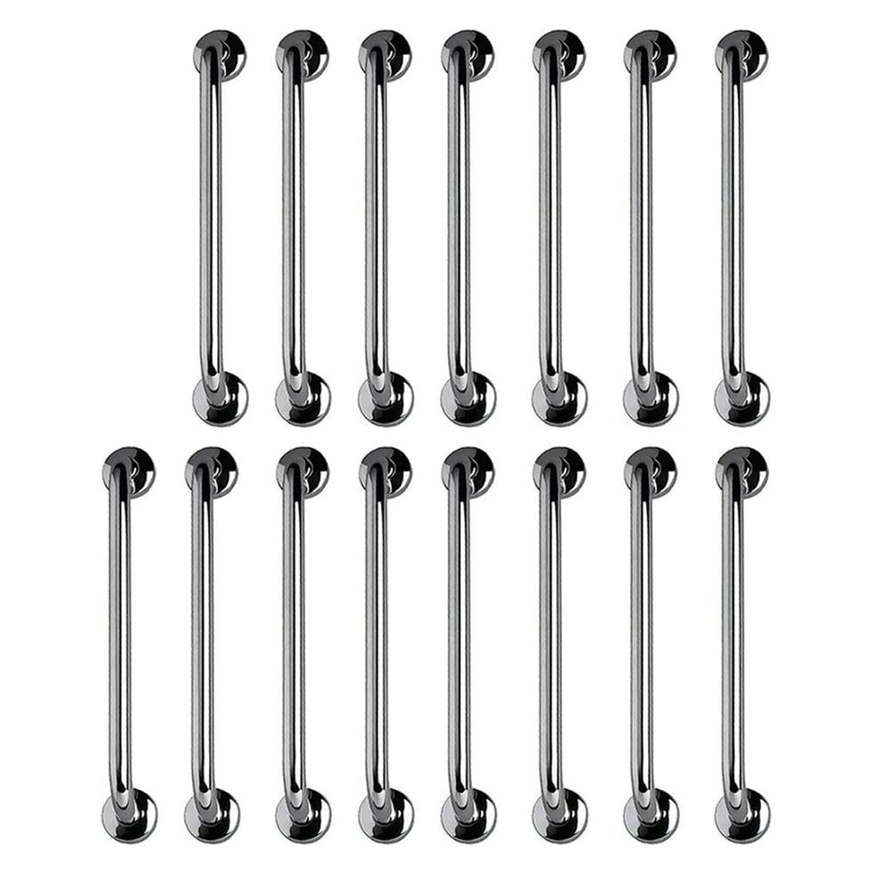 Barra de Apoio 60cm Aço Inox Kit 15 Unidades Acessibilidade Idoso Criança Gestante Deficiente Suporte Banheiro Box Segurança Corrimao Escada