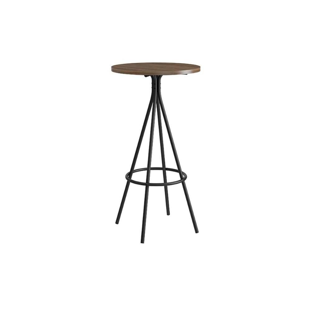 Mesa de Sala Jantar 1575 Aço c/ Tampo Madeirado 60 cm Preto/Legno - Carraro