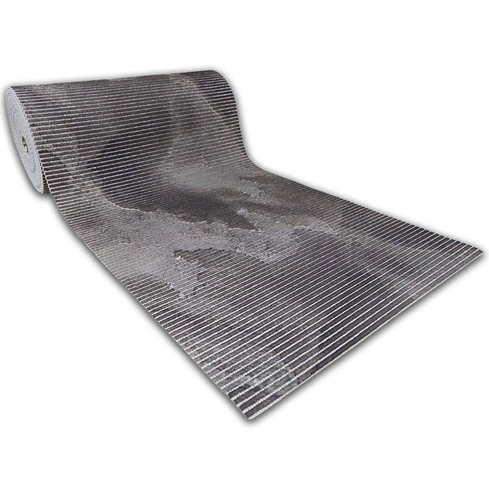 Tapete Passadeira Emborrachada Pvc Antiderrapante 0,65x5,00m Mármore Preto