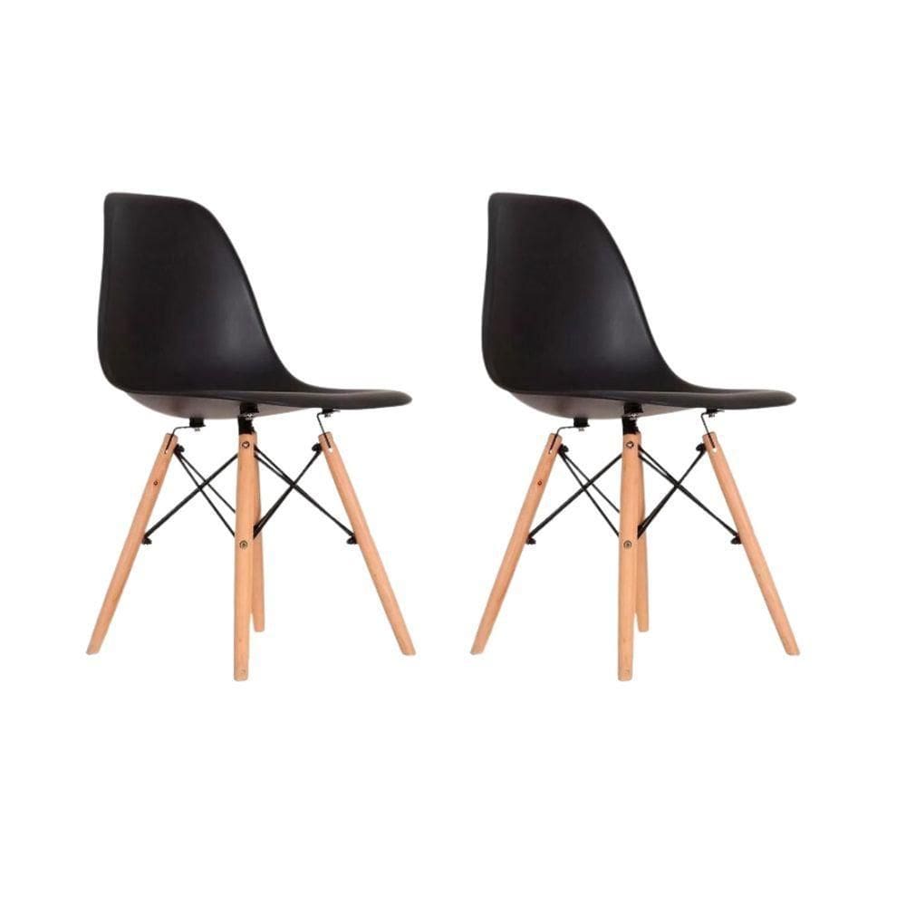 Conjunto 2 Cadeiras Eames Eiffel Dkr Movescan Preta