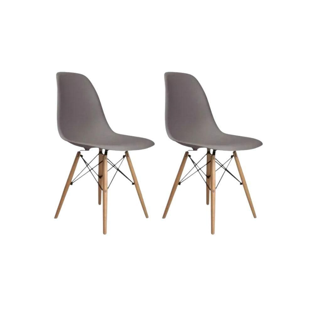 Conjunto 2 Cadeiras Eames Eiffel Dkr Movescan Cinza