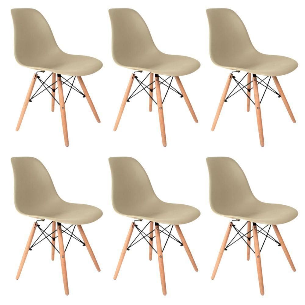 Conjunto 6 Cadeiras Eames Eiffel Dkr Movescan Fendi