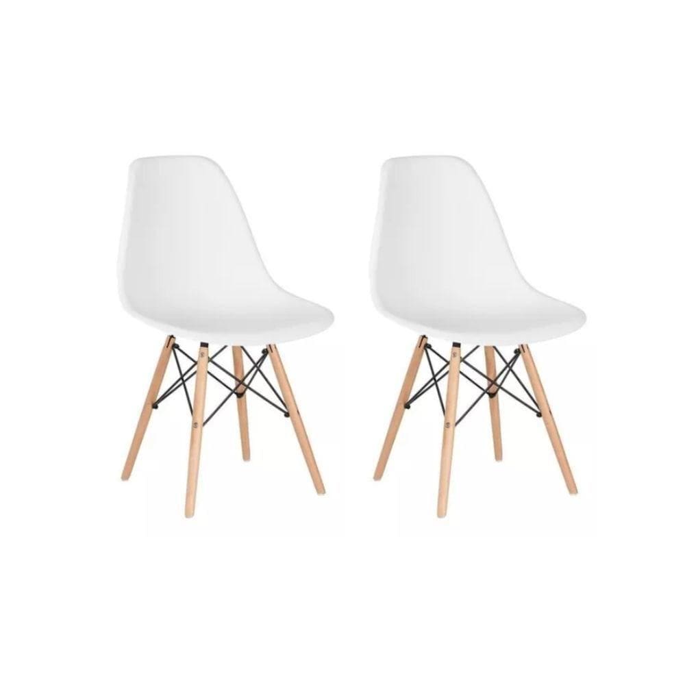 Conjunto 2 Cadeiras Eames Eiffel Dkr Movescan Branca