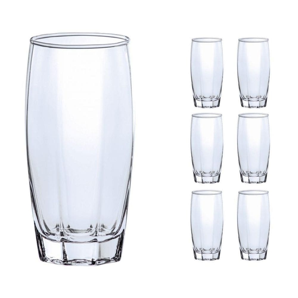 Copo Vidro 370Ml Florence Glamour Jogo Com 6 Transparente