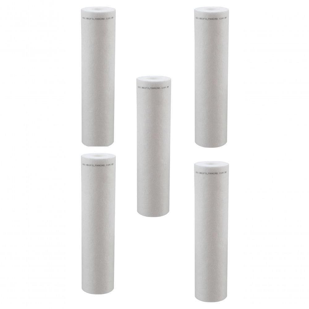 Kit 5 Un Refil Bbi Polipropileno Pp10 9 3/4 1.000l/h 5 Micra Compativel Poe Acquabios Equation