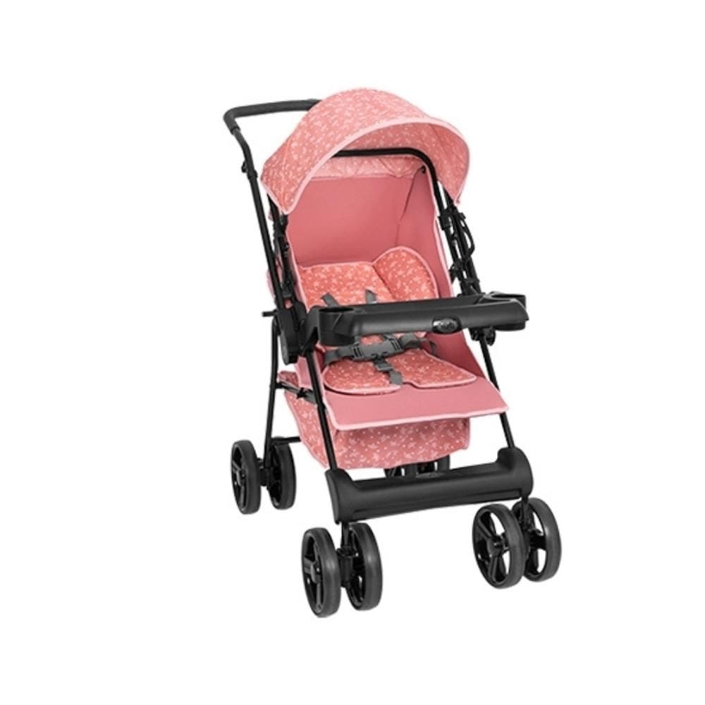 Carrinho de Bebê Tutti Baby  Solare Rosa Com Capota 0 A 15kg