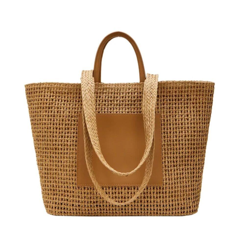 Bolsa De Praia Sacola De Palha Fashion Square
