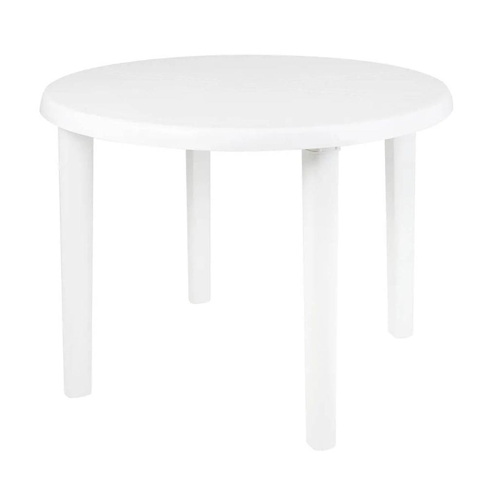 Mesa Plástica Redonda Desmontável Mor