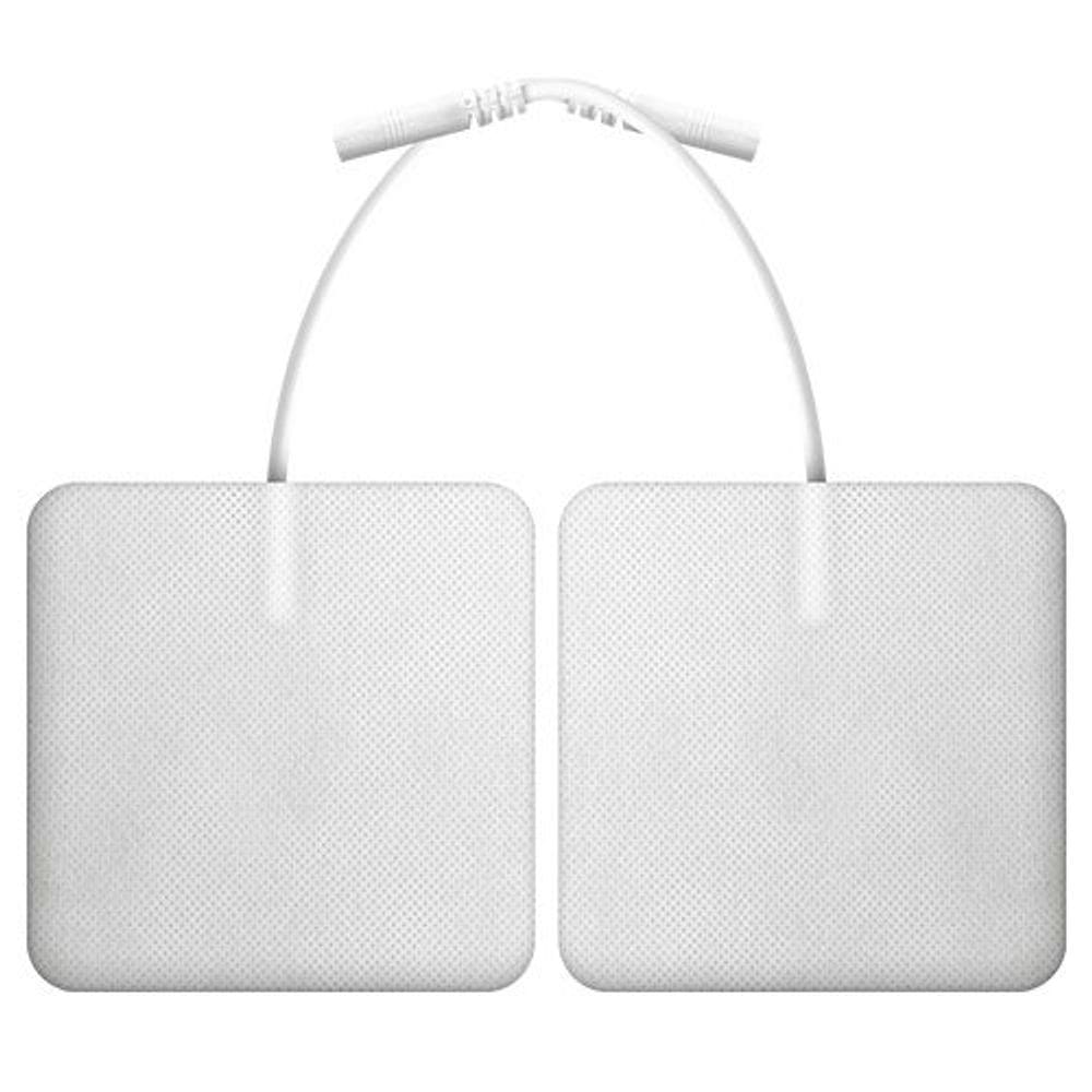 Eletrodos Extraorais Pró-Fono (EEPFs) - Uso Geral Quadrado (5cm – L x 5cm – A) (duas unidades) - Autoadesivos e com Cabo Acoplado