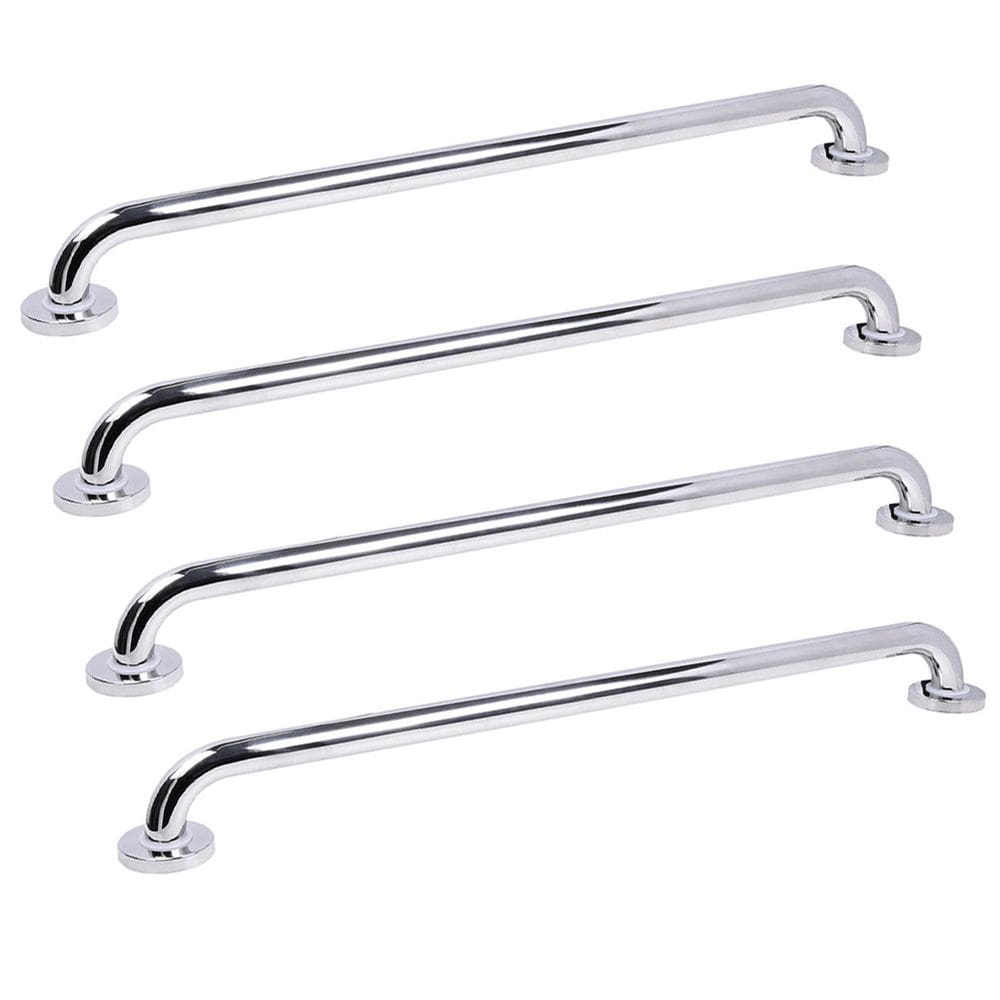Barra de Apoio 70cm Aço Inox Kit 4 Unidades Acessibilidade Banheiro Box Criança Idoso Gestante Deficiente Segurança Corrimao Suporte