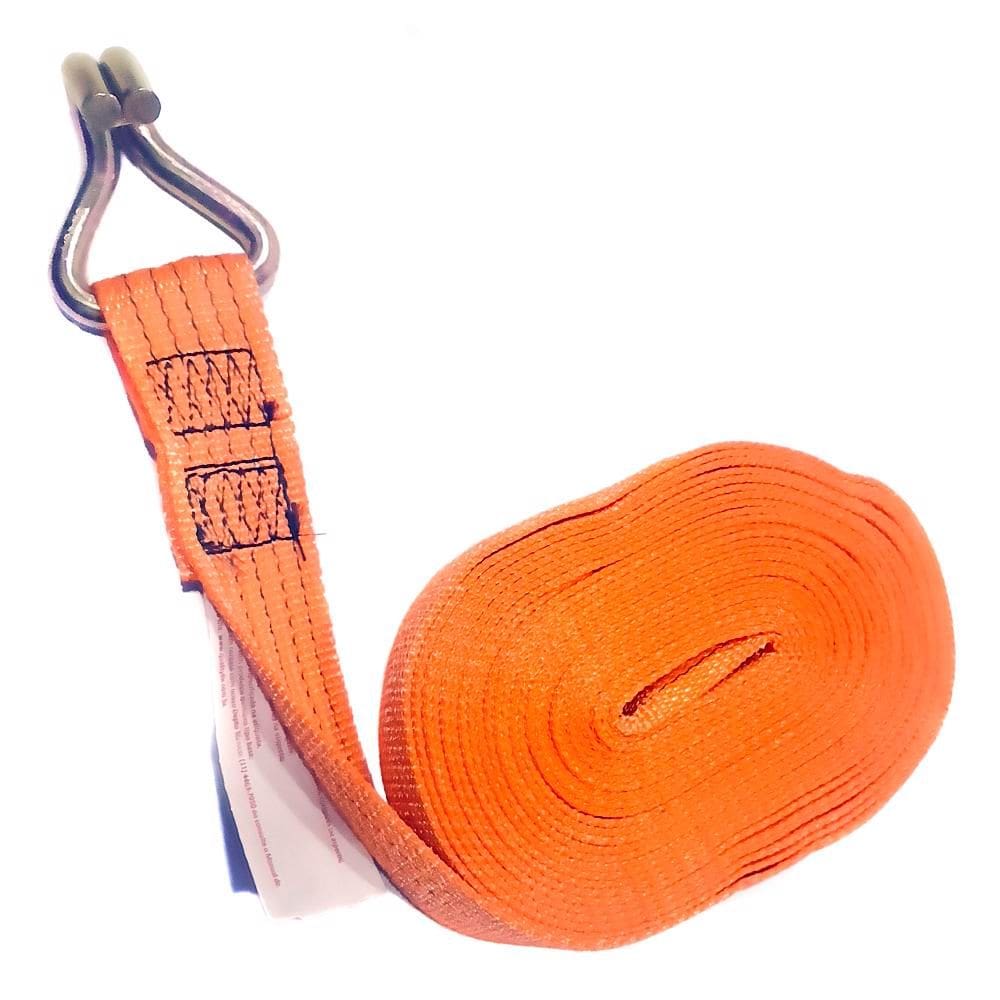 Cinta de Amarração com Gancho J 50 mm x 9 m de 5000 kg Laranja - Quality Fix CIF-A-LG-PS-050