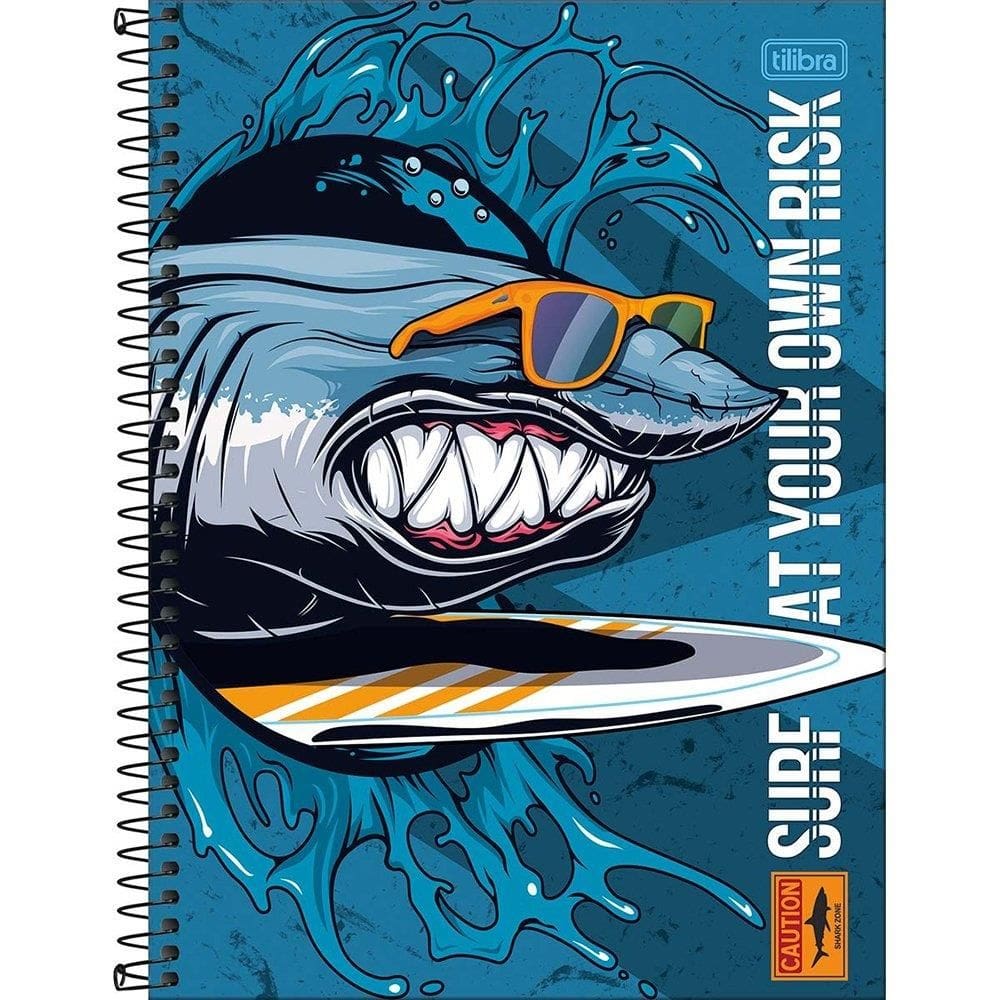 Caderno Espiral Universitário Tilibra 4-Fun Capa Dura| 10 Matérias 160 Folhas - Embalagem com 4 Unidades