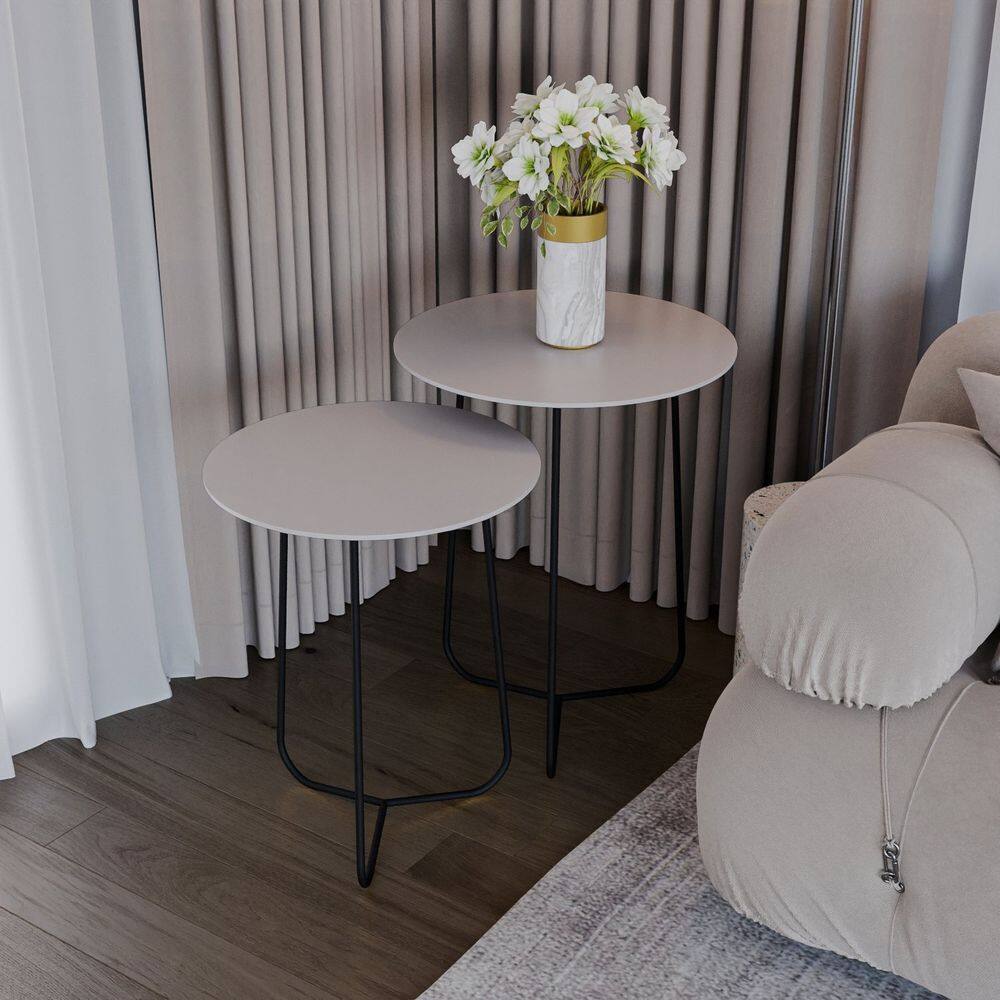 Conjunto Mesa de Canto Trude 55cm X 45cm X 45cm Fendy / Preto