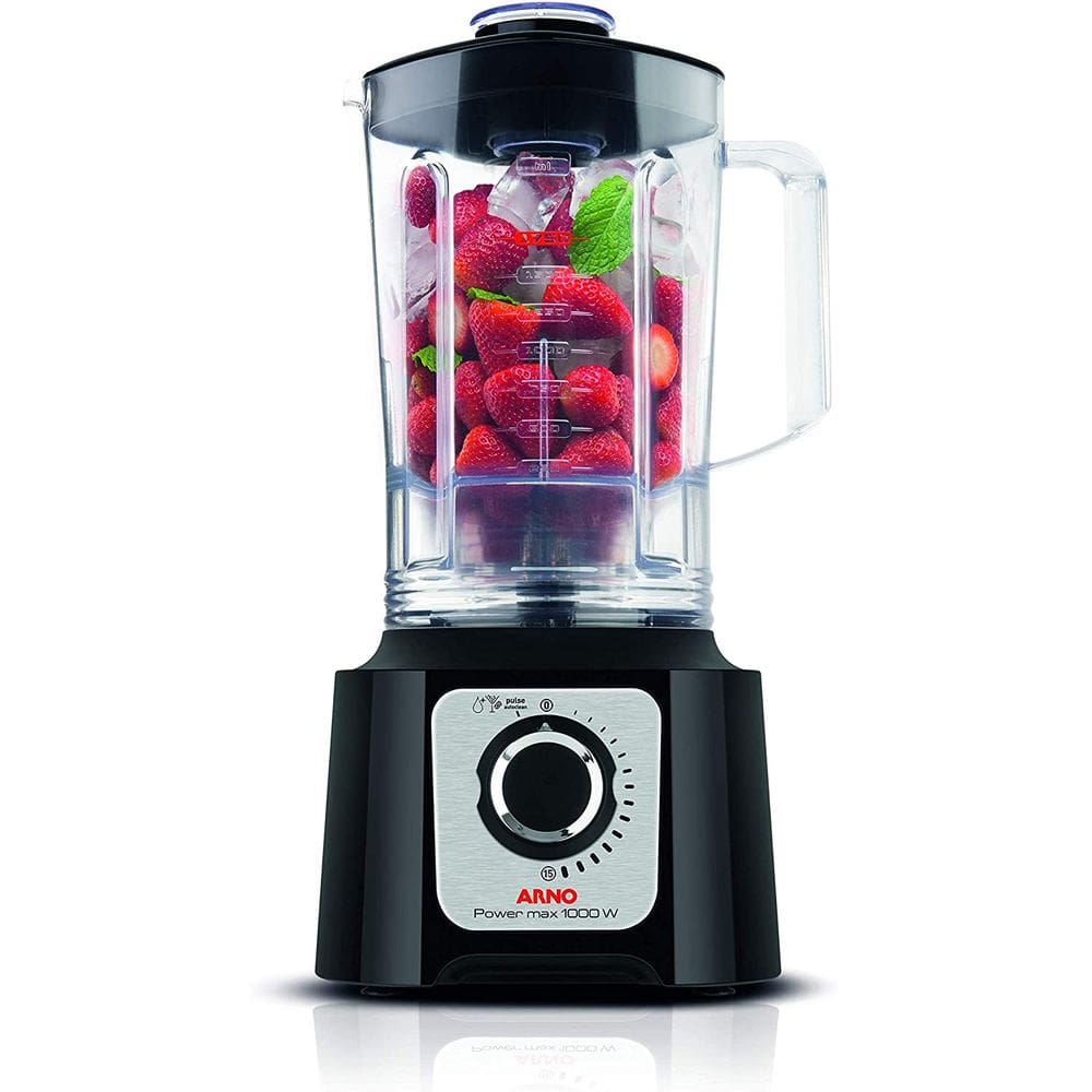 Liquidificador Arno Power Max 1,75 Litros 15 Velocidades+Pulse AutoClean 1000W Preto 127v LN55
