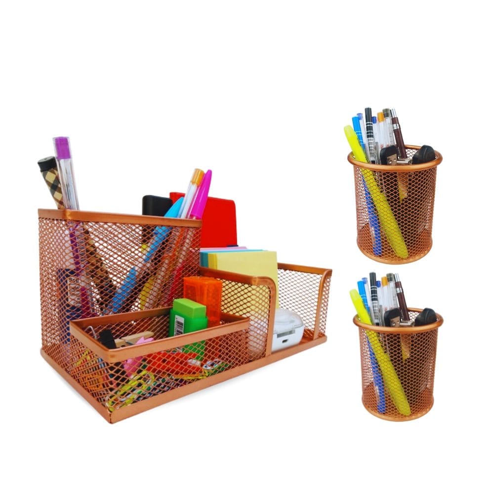 Kit Oraganizador E Porta-Lapís Pra Escritório E Home Oficce