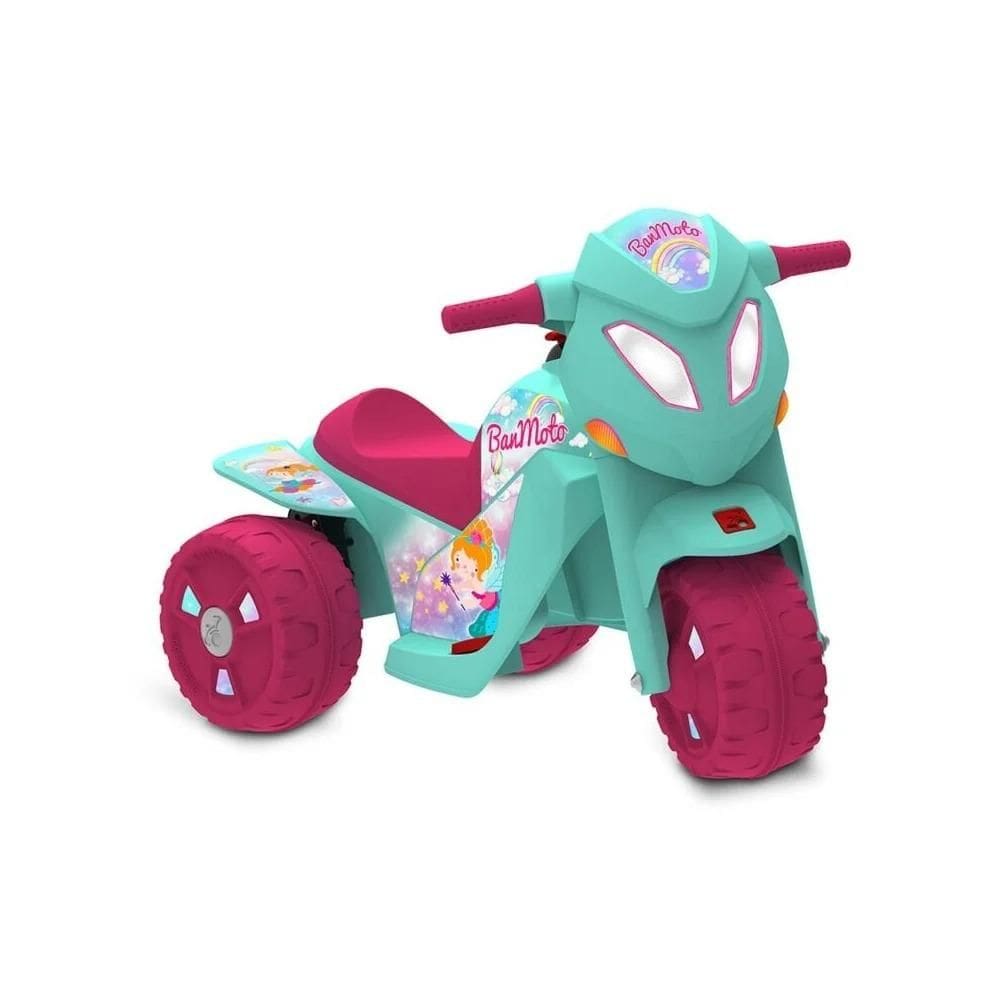 Moto Elétrica Infantil Ban 2 Marcha 6V Turqueza Bandeirantes