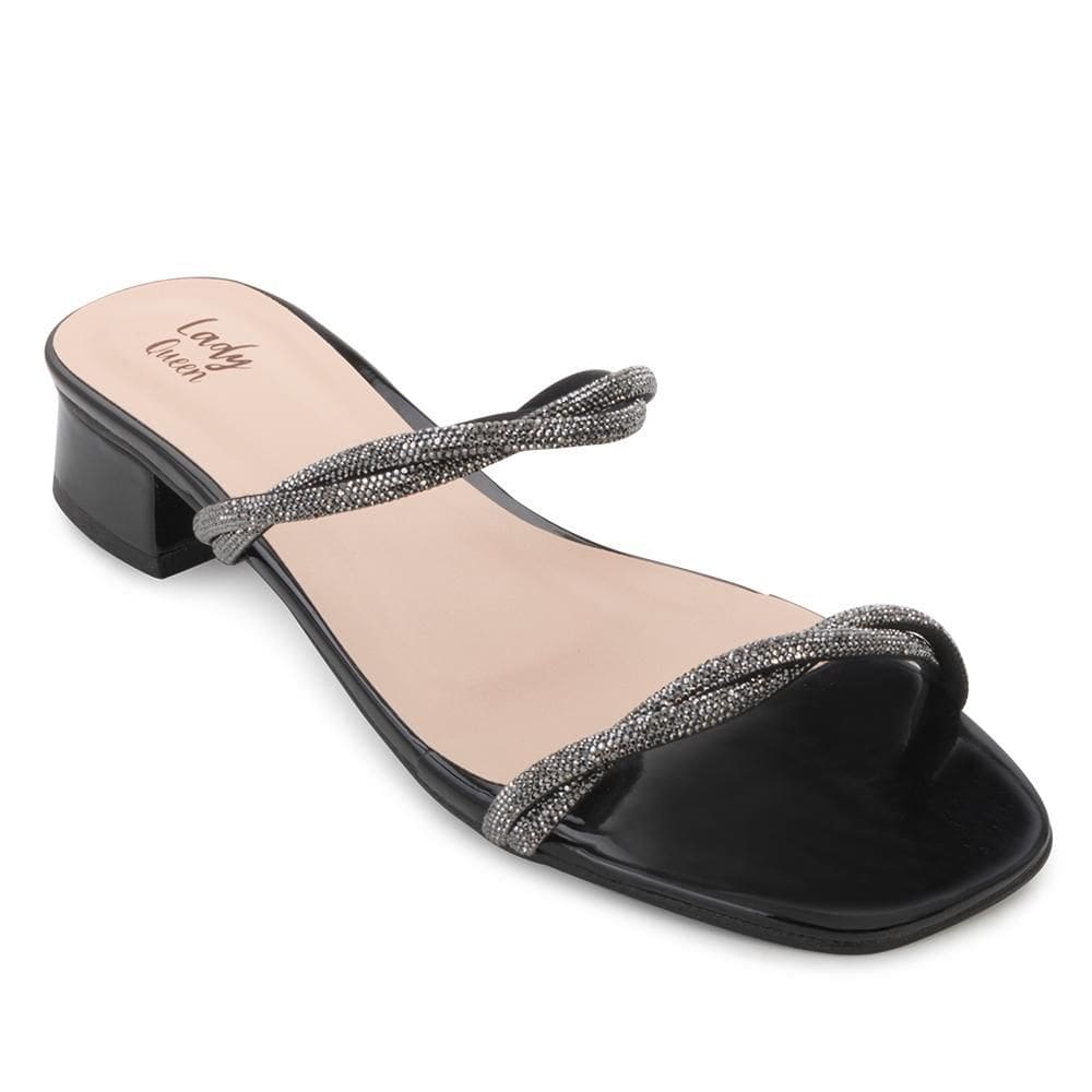 Sandália Salto Baixo Lady Queen AM24-17601